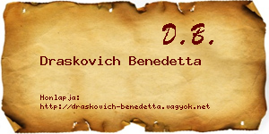 Draskovich Benedetta névjegykártya